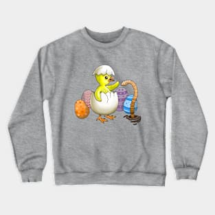 Hatched Easter Chicken Crewneck Sweatshirt